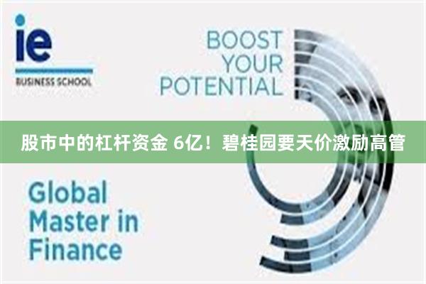 股市中的杠杆资金 6亿！碧桂园要天价激励高管